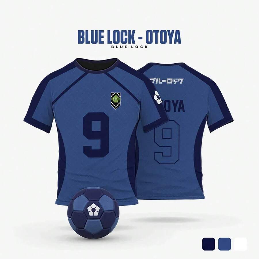 Nagi 3D Printed Anime Blue Lock Soccer Jersey For Men And Women, Short Sleeve, Sporty Style, Y2k, Harajuku, Cosplay. - L50324094646 - 查看 1