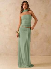 Women Midi Dresses - 薄荷綠 - 查看 1