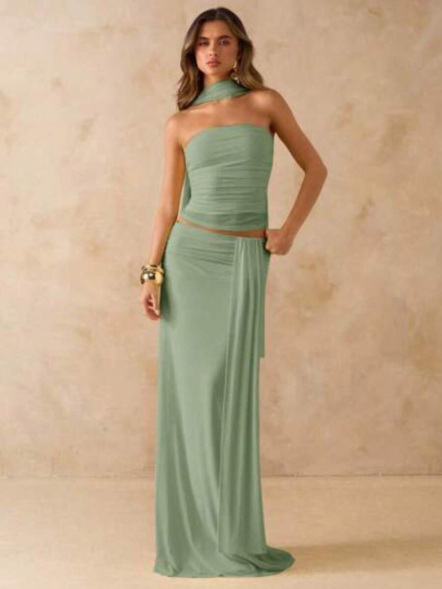 Women Midi Dresses - 薄荷綠 - 查看 1