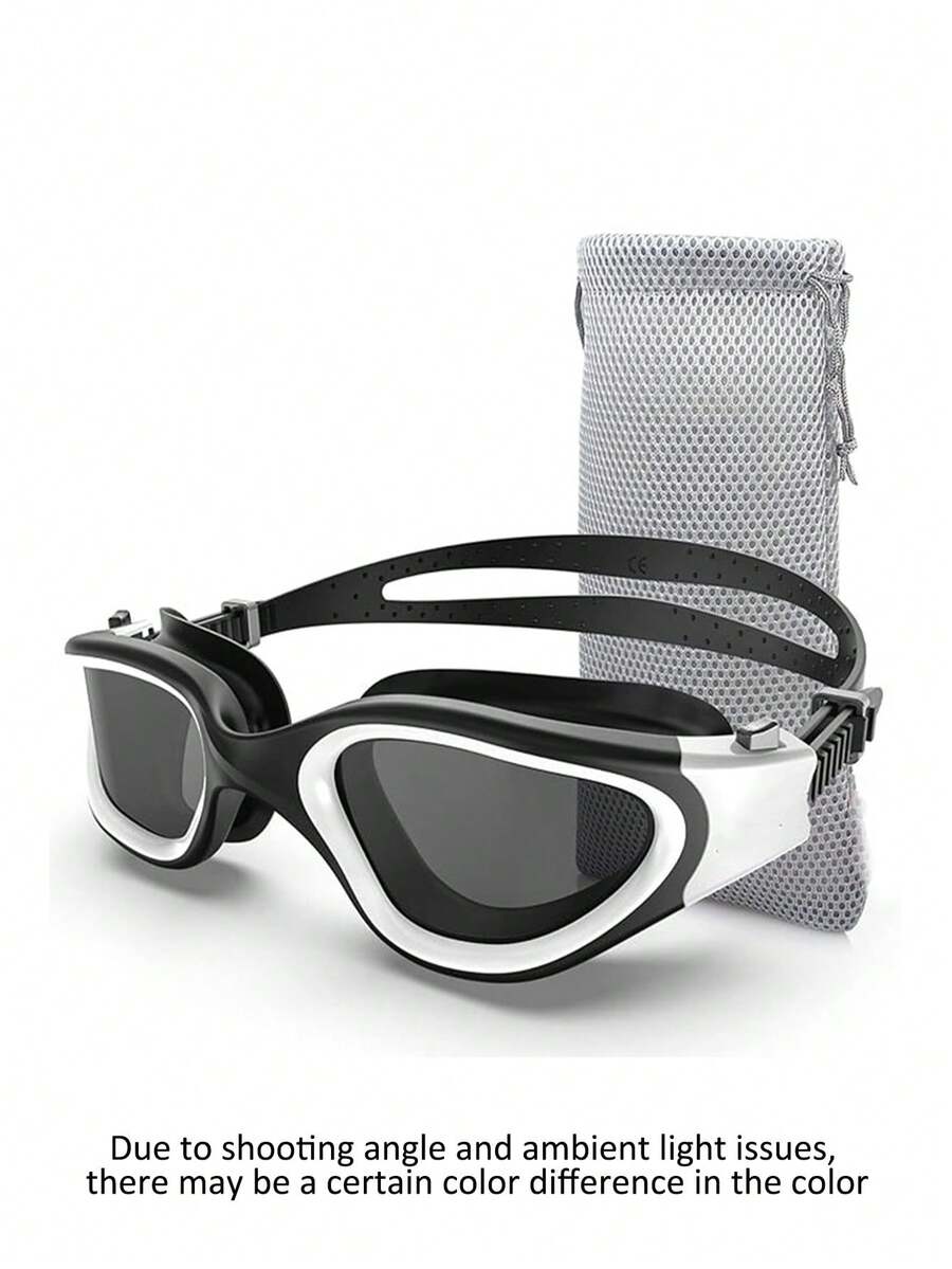 Adult Swimming Goggles With Mesh Storage Bag ━━━Anti-Fog PC Lenses, Adjustable Silicone Head Strap, Unisex Professional Swimming Gear. Must-Have Equipment For Summer Swimming And Travel,Holiday Essentials,Beach Essentials. - Multicolor - View 1