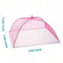 Colorful Large Pop-Up Food Fly Mesh Cover Tent, 17-Inch Food Protection Cover, Reusable And Foldable, Suitable For Outdoor Picnic, Party And BBQ Food Covering Tent - White - View 14