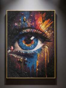 Splatter Eyes 卡通家庭 5D 新鑽石畫馬賽克鑽石貼紙 現代藝術 全圓壁掛裝飾 家居客廳裝飾畫 手作貼紙 - 套裝 - 查看 1
