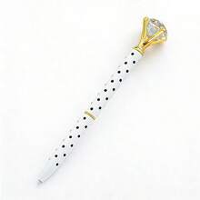 Rhinestone Large Crystal Shiny Metal Ballpoint Pen, Rose Gold Guest Signature Pen, Wedding Decor Supplies, Bridal Decor Supplies, Bachelorette Party Supplies, Wedding Table Decor. Gold Diamond Pen, Shiny Diamond Gemstone Pen, Decorative Gift, Large Diamond Pen Metal Ballpoint Pen Promotional Pen High-End Signature Pen Gift Pen Crystal Diamond Pen, Gift For Women Bridesmaids And Colleagues. - Multicolor - View 14