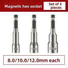 Long Hex Impact Socket Set - Heavy-Duty Extended Impact Sockets Compatible With Electric Impact Wrenches, Power Drills, And Pneumatic Screwdrivers; Designed For Removing Bolts And Nuts. - A - View 13