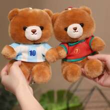 1PC 15cm Scented Teddy Bear Plush Doll Keychain, Wearing Jersey, Backpack Pendant Decoration, Children's Companion, Desk Companion, Doll Ornament For Study Room And Office - Multicolor - View 7