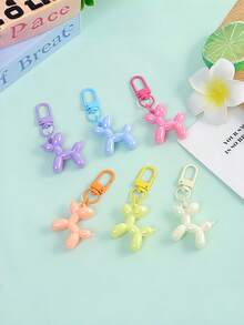 50pcs/20pcs/10pcs/5pcs/1pc Laser Cut Balloon Dog Keychain - Cute Puppy Backpack Charm, Key Pendant, Backpack Charm, Key Charm, Phone Charm, Suitable For Decorating Backpacks, Keys, Phones, Clothing, Etc. - Balloon Puppy - View 6