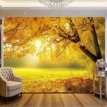 1pc Autumn Golden Maple Leaf Fallen Leaves Photography Background, Autumn Photo Backdrop, Wedding Background, Newborn Photography Background - 15 - View 1