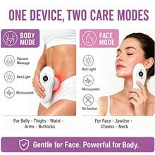 Face And Body Shaping Device, Smart Cupping-Style Cellulite Removal Tool With Heating And Vibration, Red Light Therapy Lymphatic Detoxification Massager For Abdomen, Arms, Legs, Waist And Back, Supports Skin Firming And Body Care - White - View 4