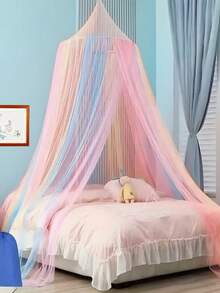 Princess Mosquito Net Canopy, Elegant Round Dome Girl Mosquito Net, Suitable For Twin/Full/Queen/King Size Beds, Room Decor Curtain, Universal For Baby Crib And Adult Bed, Easy Ceiling Installation - A - View 1