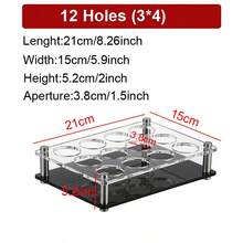 6/12/24 Holes Shot Glass Holder Bar Acrylic Shot Glasses Serving Wine Glass Cup Serving Tray Cups Organizer Shot Glass Display Bar Counter Tools - View 15