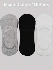 Mixed Colors Invisible Socks, Suitable For Matching With Sneakers - Multicolor - View 7