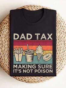 á - Divertida para el Día del Padre o Cumpleaños de Papá, Esposo o Hombres - Camiseta Casual de Cuello Redondo con Estampado y Diseño de DAD - Negra, para Todas las Temporadas, Día del Padre - Negro - Ver 1