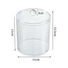 Round Cotton Pad Storage Rack, Round Cotton Pad Storage Rack Makeup Remover Pads, Acrylic Cotton Pad Storage Box Container Dispenser Storage Display Rack, Suitable For Vacation Beach, Bathroom Series, Bedroom Series, Large Capacity - Clear - View 7
