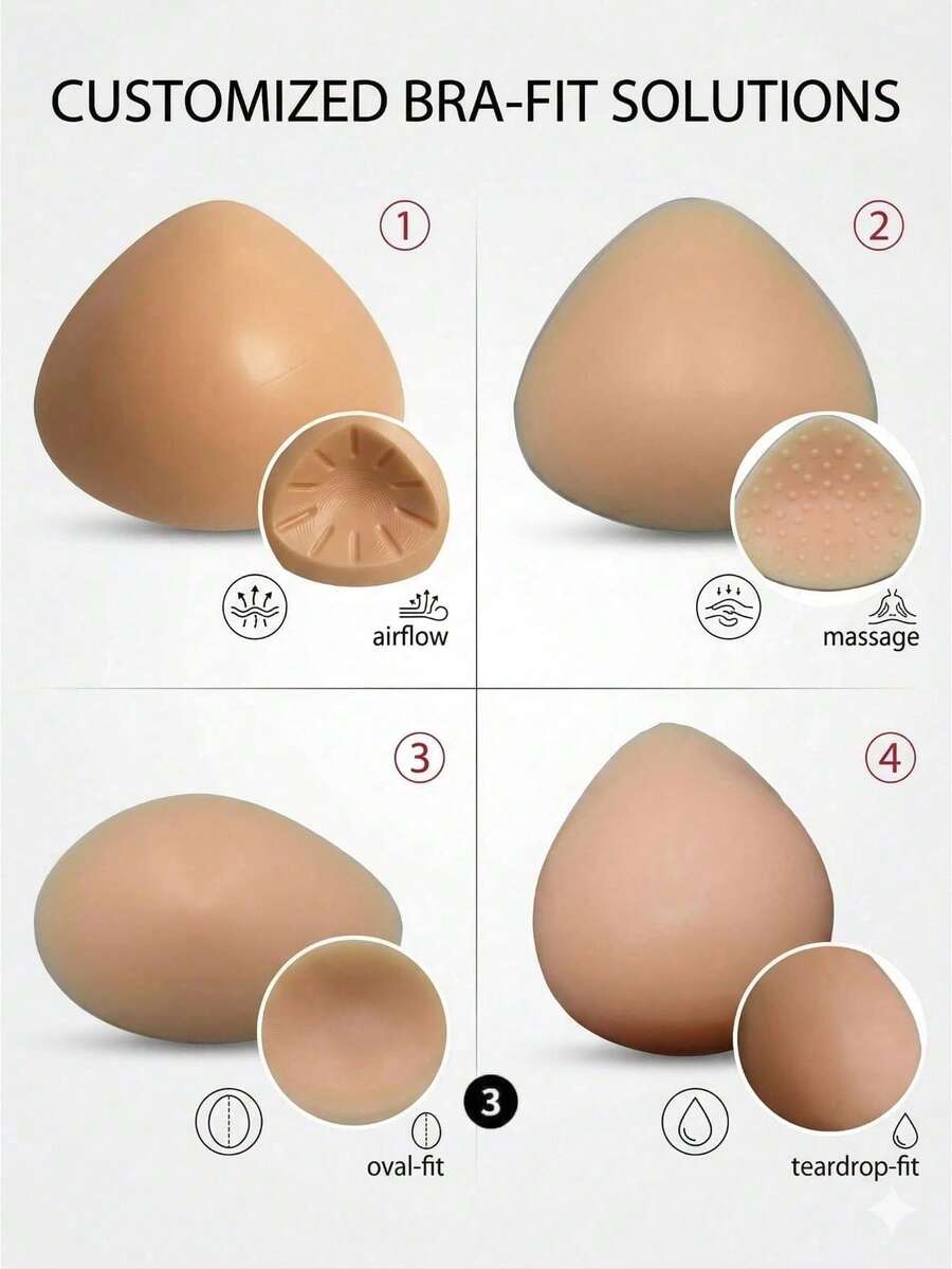 WANTES 1 paire de coussinets de soutien-gorge en silicone réutilisables, convient pour les robes dos nu, les mariages - Light Beige - Voir 1