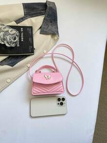Fashionable Women's Handbag New Style Vintage Versatile Saddle Bag Crossbody Bag Textured Shoulder Bag - Pink - View 4