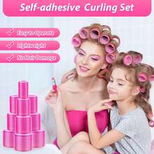 22pcs/Set 2pcs/Set Large Hair Curlers With Clips, Self-Gripping Hair Curlers, Suitable For Long/Medium/Short Hair And Bangs, DIY Hair Curling Tools, Hairstyling, Hair Accessories, Hair Styling Tools - Hot Pink - View 4