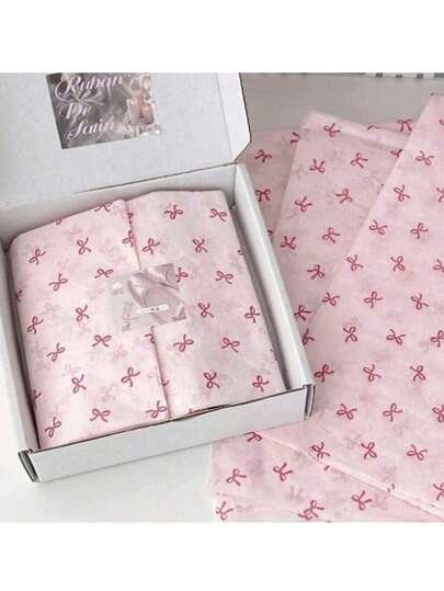 30/20/10 feuilles de papier cadeau à motif de nœud rose - papier de soie translucide, 19,69x13,78 pouces, convient pour la décoration de cadeaux, l'emballage de bouquets, la doublure de boîtes cadeaux, les loisirs créatifs, la fête des mères, la Saint-Valentin, Noël, les mariages, les remises de diplômes, les anniversaires, les fêtes, Thanksgiving et d'autres emballages de cadeaux de fête