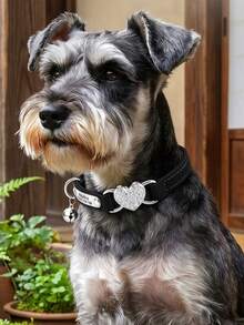 1pc Customizable Adjustable Rhinestone Heart Shaped Cat Collar - Breakaway Pet Necklace With Identity Tag For Small Dogs, Personalize Name, Phone, Address, Cat Essentials & Accessories, Engraved, Stainless, Pet Lovers, Birthdays, Personalized Gift - Multicolor - View 6