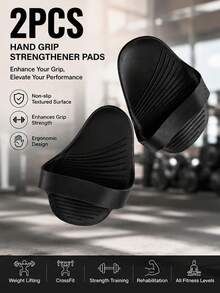 2PCS Gym Hand Grip Pads, Non-Slip Weight Lifting Grip Strengthener, Palm Protector For Dumbbell Barbell Pull Up Kettlebell Workout Training - Multicolor - View 4