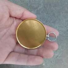 1個鋁合金金銀色G44鑰匙圈吊飾 便攜式金屬迷你口袋指南針禮品 - 金色 - 查看 4