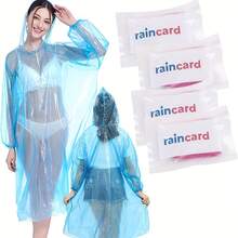 4/1pc Random Color Ball-Shaped Disposable Raincoat, Portable Compressed Ball-Style Thickened Rain Poncho For Adults, Outdoor Travel Emergency Raincoat - Multiple Styles - View 3