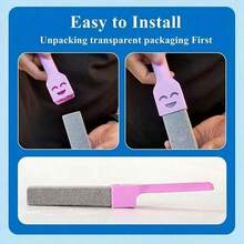 Cleaning Pumice Stone, Suitable For Toilet And Bathroom Surfaces, Powerful Removal Of Hard Water Stains, Easily Clean Rust, Limescale And Dirt, No Harsh Chemicals, Bathroom Accessories, Toilet Brush, Cleaning Brush - Multicolor - View 3