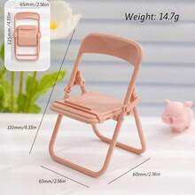 Customizable Ins Creative Mini Chair Phone Stand, Macaron Color Folding Slouchy Stool Desktop Holder, Printable Logo - Multicolor - View 5