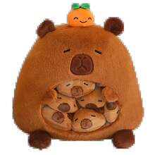 Un bolsa de serpientes, almohada de felpa, lindo té Boba, galletas, juguete de peluche, pudín, pastel, alienígena, murciélago, peluches, abrazo, almohada, regalo de cumpleaños - Capibara de 35 cm - Ver 1