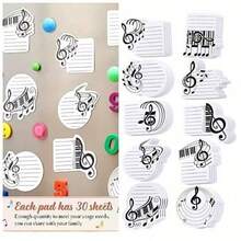 10pcs/Set Assorted Music Note Shaped Sticky Notes, Student Stationery, 30 Sheets/Book Smooth Writing Memo Pads, Self-Adhesive Stationery Note Paper Notebook, School Supplies, Back To School Supplies, School Stationery - one-size - View 2