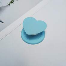 Soporte magnético MagSafe de silicona de unicolor con forma de corazón minimalista, con súper fuerte adsorción, airbag telescópico de escritorio, para mujeres - Multicolor - Ver 9
