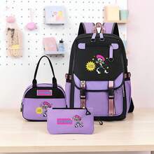 Toy Story 3-In-1 Backpack Set, Casual Daypack With Tote Bag And Pencil Pouch, Jessie "Yee-Haw!" Print Black & Purple Lightweight Bookbag For Daily Use - Color 1 - View 3