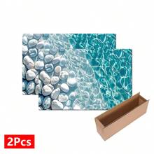 1件裝居家裝飾海灘圖案印花碗盤瀝水墊，吸水檯面墊，適用於濃縮咖啡機、水槽排水墊，廚房與浴室用品 - 彩色 - 查看 13