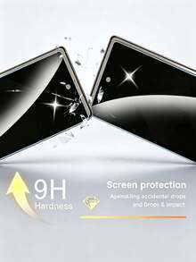 2Pcs Privacy Screen Protector For Infinix / TecnoPhone, Shatterproof & Longest Durable Anti-Spy Tempered Glass Film For Infinix / TecnoPhone - Black - View 2