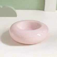 陶瓷貓碗盤，寵物碗，甜甜圈形貓食碗，防翻倒，防滑，多色多形零食碗 - 100ml - 查看 7