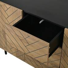 Aparador 120 cm Natural de Particle Board con almacenamiento - Natural - Ver 11