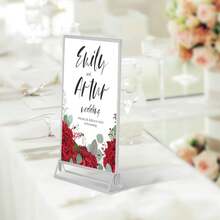 3/6pcs 4X6/5X7/6X8/8.5X11 Clear Acrylic Sign Holder With Silver Frame And Vertical Base, Double-Sided Desktop Menu Stand Photo Frame, Suitable For Wedding Table Numbers, Restaurant Signs, Photos And Artwork Display - T-silver - View 10