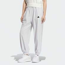 Adidas 女款梭織寬鬆休閒長褲 - 灰色 - 查看 1