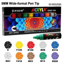 10支寬筆尖丙烯顏料筆 (8mm/15mm) - 10種鮮豔色彩 | 高遮蓋力、大墨水量與疊色能力，適合大膽塗鴉與藝術創作，彩色標記筆套裝 - 多色 - 查看 13