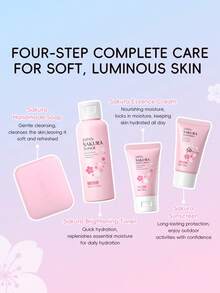Laiku Japan Cherry Blossom Travel Set 4pcs Cleanser, Toner, Essence, Lotion, Moisturizing Brightening Long-Lasting Portable - Specification - View 3