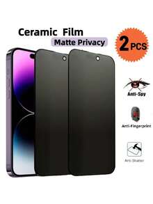BOLLYMORE 2片裝 17 Pro Max [6.9 吋] 霧面隱私螢幕保護貼，防窺隱私配件，防眩光防指紋膜，相容手機殼，安裝簡單，無氣泡，貼合順滑，相容 iPhone 17 Pro Max/17 Pro/17 Air/16/15/14 Plus/13 Mini/12/11 系列 - 2個 - 查看 35