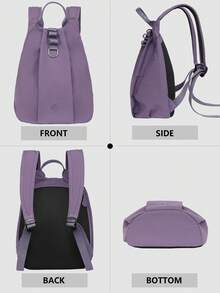 Anti-Theft Casual Nylon Women's Backpack; Multi-Functional Commuter Day Bag; Multi-Pocket Lightweight Travel Bag; Large Capacity Minimalist School Bag; Convenient Book Bag, Suitable For Students, Nurses, Teachers, Business Professionals, Travel, Vacation, Business Trips, Daily Commute, Shopping, Office, Dating, Hiking, Training, Work, Birthday Gifts, Holiday Gifts, - Multicolor - View 7