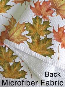 2 Pcs White Pumpkin Floral Maple Leaf Orange Pumpkin Print Dish Towel Farmhouse Autumn Style Microfiber Rectangle Quick Dry Absorbent Kitchen Towel Home Kitchen Thanksgiving Fall - Orange - View 6