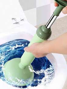 1件高壓馬桶疏通器－氣壓式排水管清潔器，浴室與廚房水槽手動疏通工具，快速清除堵塞，無需電池，便攜式手持管路疏通裝置，易使用與收納，馬桶用疏通器 - 馬桶疏通器 - 查看 9