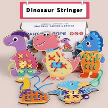 Children's Educational Toy Animal-Character Lacing Board Game, Wooden Lacing Toy For Fine Motor Skills Development, Early Learning Toy, Suitable For Boys And Girls As Birthday And Christmas Gift - Threading Board Toy - View 13