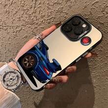 1pc Racing Pattern Black & Silver Phone Case Compatible With Apple Phones - Multicolor - View 4