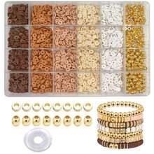 24-Grid Soft Clay Beads, Letter Beads, Spacer Beads Set, Premium DIY Bracelet Making - Multicolor - View 2