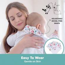 Paquete De 10 Baberos Orgnicos Con Bandana Para Bebs - Baberos Tipo Bandana De Algodn Para Nios Y Nias - Baberos Para Denticin - Baberos Para Bebs Tea Party - inicial - Ver 9