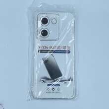 Compatible With Vivo Phone Case Transparent Anti-Drop Shell 1.5mm Thickened Air Cushion Airbag Case Full Coverage Anti-Collision High Definition Transparent Phone Protective Shell, Camera Lens And Screen Raised Protection Precise Cutouts Transparent Air Cushion Phone Case Four Corners Thickened Air Cushion Anti-Drop Shell - Clear - View 20