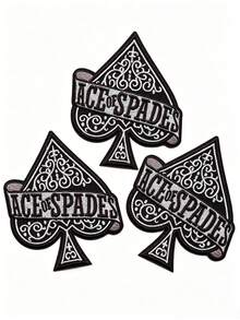 1pc/2pcs/3pcs/4pcs Patch Fancy Ace Of Spades Embroidered Iron - Multicolor - View 10