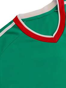 Men's Mexican Style Sports Jersey, Soccer And Basketball Jersey With Double-Sided Number Eight Print For Sports And Casual Wear, All Seasons, Breathable - 彩色 - 查看 4